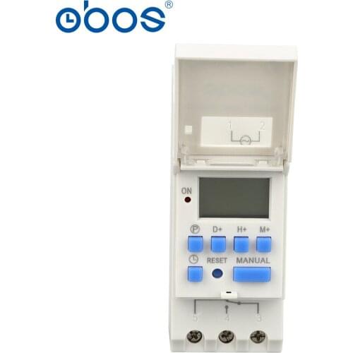 240V-220V 16A new arrival timer digital built-in battery din timer with 16 times on/off per day/weekly time set range 1min-168H