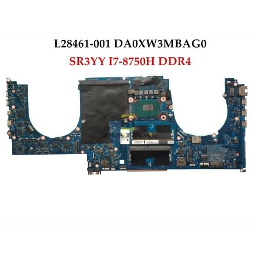 High quality L28461-001 for HP 14S-cf series 14s-cf2004tx laptop motherboard DA0XW3MBAG0 SR3YY I7-8750H DDR4 100% Fully Tested