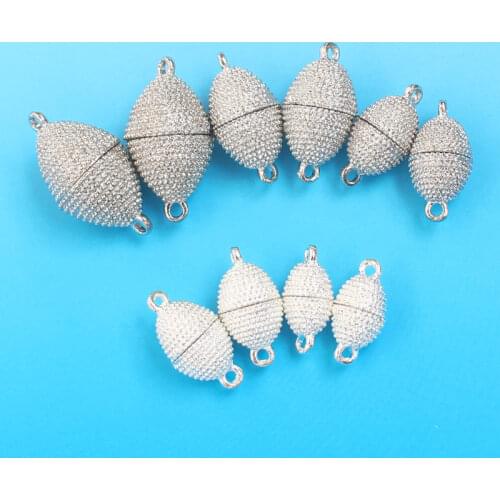 10pcs, 8,10,12,14mm Silver Plated Oval Strong Magnetic Clasps,For DIY Jewelry Making !We provide mixed wholesale for all items