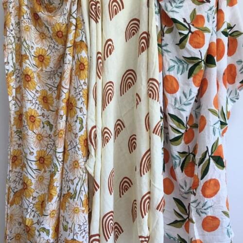 120x120cm Baby Blankets Newborn Bamboo Cotton Muslin Swaddle Wrap for Newborn Toddler Baby Essential Blanket