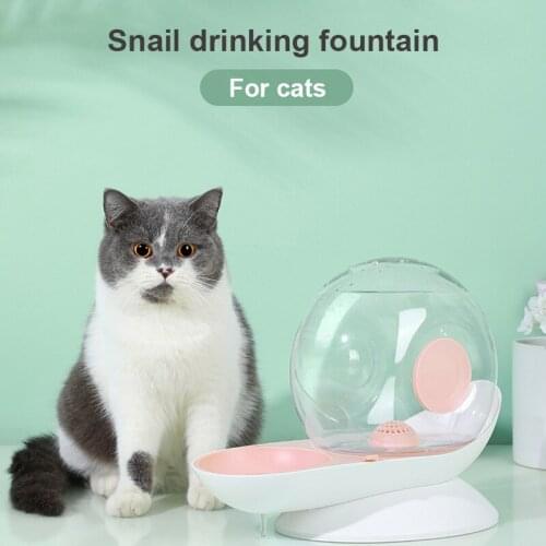 2.8L Maximum Capacity Snail Automatic Drinking Fountain Cat Feeding Water Drinking Bowl Dog Water Feeder For Pet Three Colors