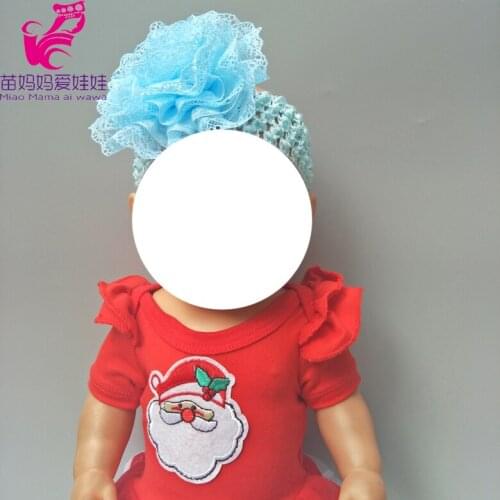 43cm babies doll flower head band for 18 inch girl doll hairband reborn baby doll accessories