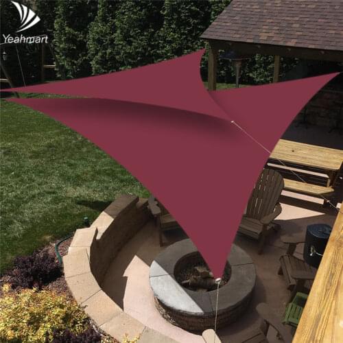5x5x5M Wine red Sun Shade Sail Canopy for 98%UV Block For Outdoor Facility&Activities Patio Garden Backyard Awning