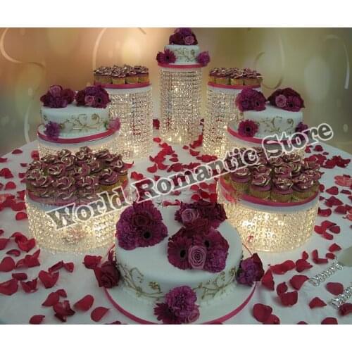 7pcs giant size acrylic cake stand Party Props Table Centerpiece wedding cake display cupcake holder Party Props dia(25cm-35cm)