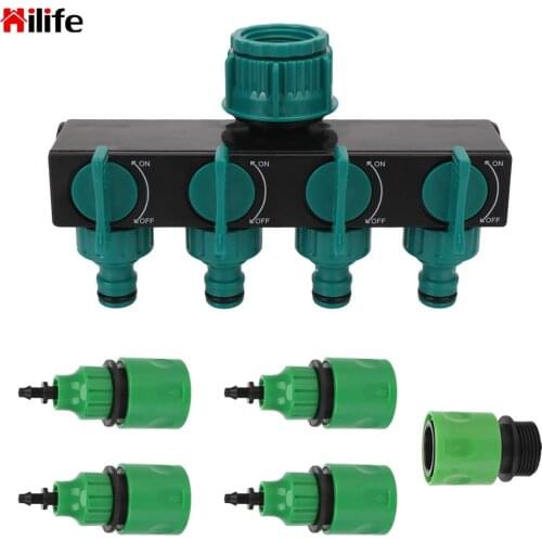 Irrigation Adapter Water Hose Connectors For Outdoor Tap Faucet 4-way Hose Splitters Garden Water Connectors