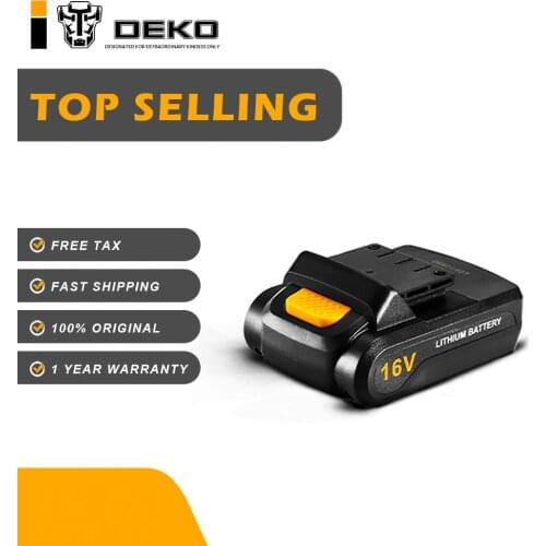 DEKO Battery16V 16V Lithium Ion Battery Pack for Loner 16V Cordless Drill