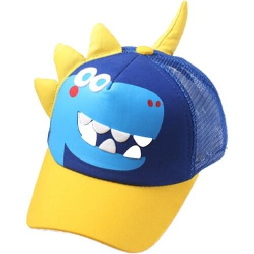 Childrens hat summer boy mesh cap cartoon dinosaur baseball cap girl visor sun hat fashion cap