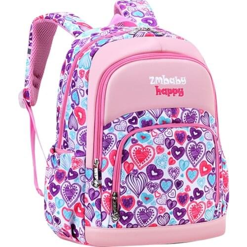 Children School bags for girls Boys Heart print Waterproof book bag Kindergarten Backpack Elementary School Backpack Mochila