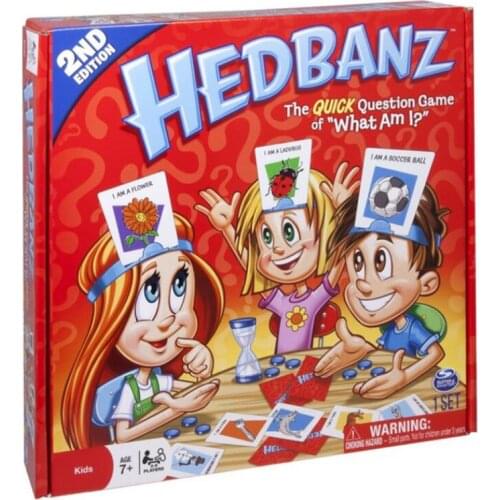 HedBanz Game Second Edition with Brand New Cards The Quick Question of What am I Cards Board Game Funny Gadgets Novelty Toys