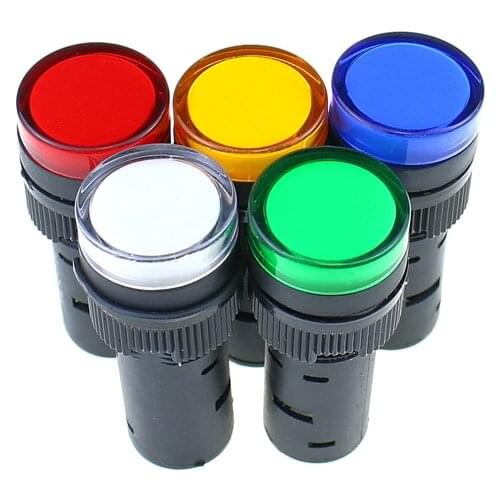 Indicator AD16-16C LED signal lamp Red/Green/Huang/Blue/White Indicator Lights