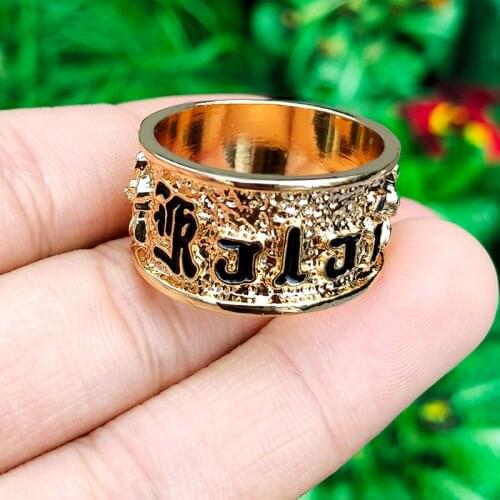 KOMi 1PC CUSTOM Name Heart US SIZE 8 10 12 Hawaii Polynesian Style Tribal Gold Couple Rings for Women Men Ring Couple Jewelry