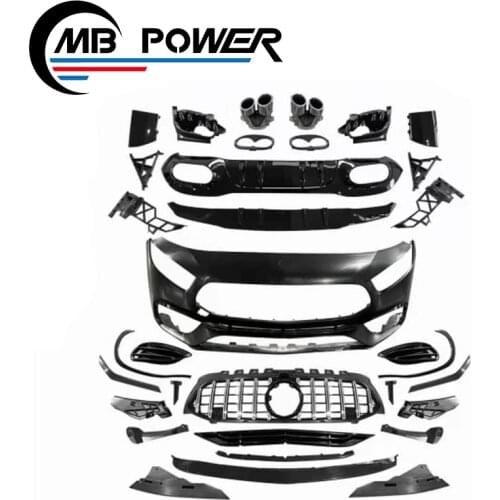 A CLASS W177 A45 STYLE body kit fit for 2019 year~ A CLASS W177 A45 STYLE front bumper grille rear lip body kit