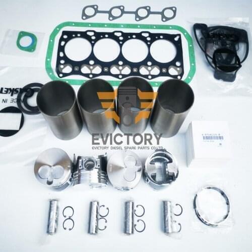 For excavator ISUZU 4LE1 overhaul oil pump gasket kit engine bearing piston liner kit