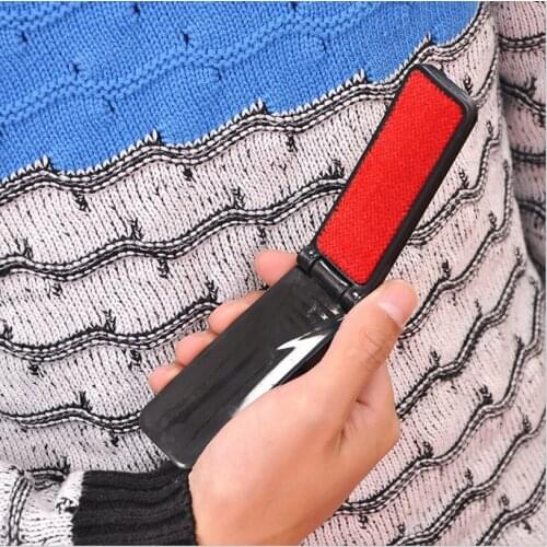 Creative Hair Removal Brush Foldable Mini Electrostatic Brush Cashmere Suction Electrostatic Flip Dehairing Brush