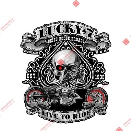 Hot 3D Lucky Skull PVC Anime Car Sticker Decal Decor Motorcycle Off-road Laptop Trunk Rear Windshield Vinyl Stickers
