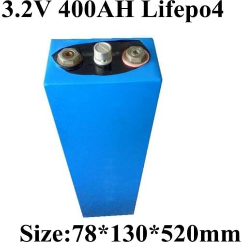 1pcs Lifepo4 3.2V 400AH Battery Lithium Battery for Ship Machine DIY Touring Car Battery Solar Energy Storage Solar Inverter DPS