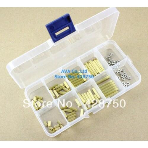 M2 Brass Spacer Standoff / Screw / Nut Assortment Kit