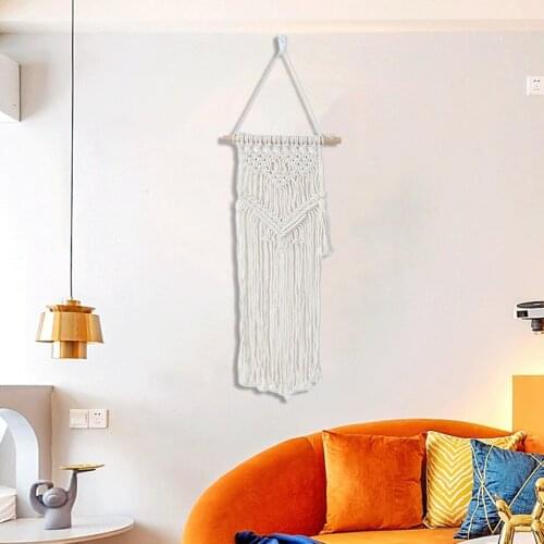 Macrame Jacquard Wall ing Home Rustic Decor Bohemian Handmade Woven Pure Cotton Tapestry Wedding Party Decor Handicraft Gift