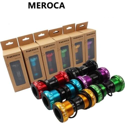MEROCA MTB Mountain Bike Bottom Bracket Integrated Hollow BB Bicycle Screw-in Center Axle Colorful