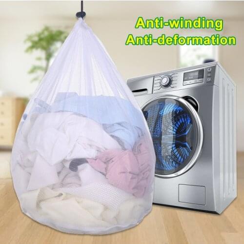 3 Size Drawstring Laundry Bag Clothing Care Foldable Protection Net Filter Underwear Socks Underwear Washing Machine Organizer