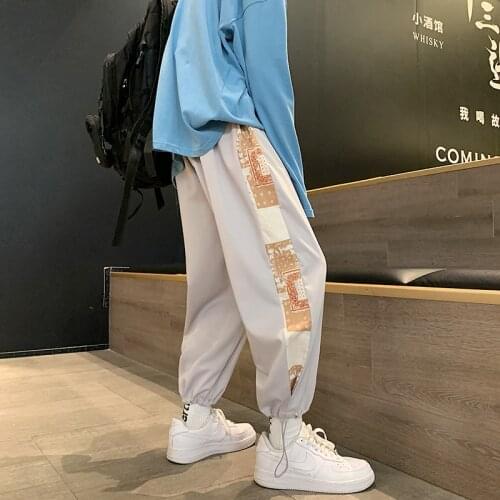 Korean Fashion Jogging Womens Clothing 2021 Harajuku Vintage Wide Leg Sports Summer Pants for Women Streetwear Baggy Pants