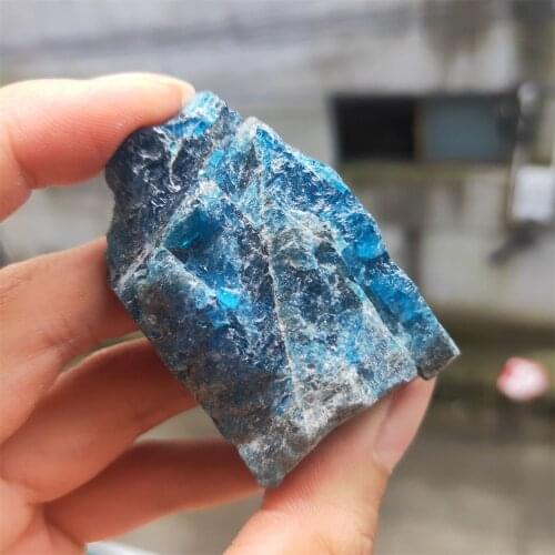 Natural Raw Blue Apatite Rough Stones Crystal Gravel Minerals and Stones Rough Gemstone Specimen