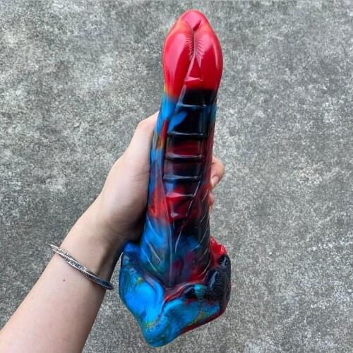 New Colorful Fancy Wavy Soft Silicone Huge Anal Dildo Sex Toy For Men Lesbian Masturbater Butt Plug Vaginal G-Spot Massager