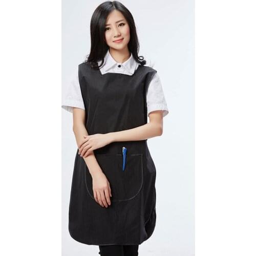 Barber Hairdresser Apron Sleeveless Salon Professional Cape Hair Cutting Cape Suit-dress Beautician Workwear with Front Pocket