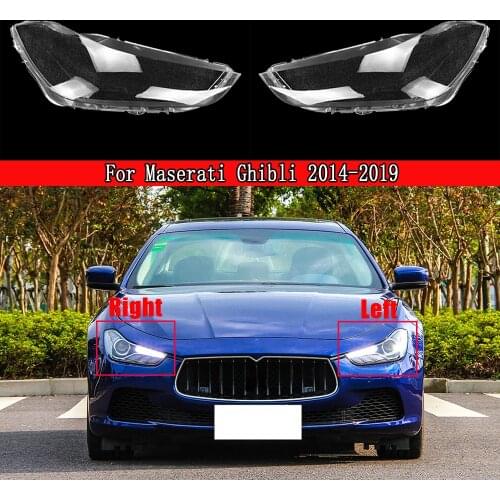 Car Headlight Cover Lens Glass Shell Front Headlamp Transparent Lampshade Auto Light Lamp For Maserati GTS Ghibli 2014-2019