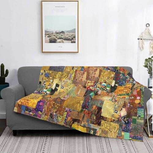 Gustav Klimt Throw Blanket Blankets Anime Bed Sheets Bedspread On The Bed Warm Blanket Bedspread On The Sofa