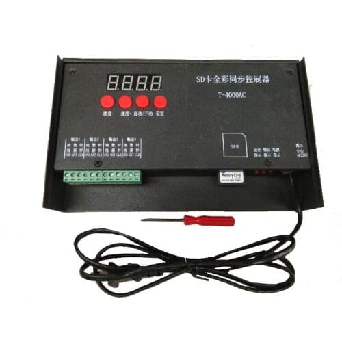 T-4000AC LED Full Color Controller Exposed Light Controller Programmable Controller SD Card Controller