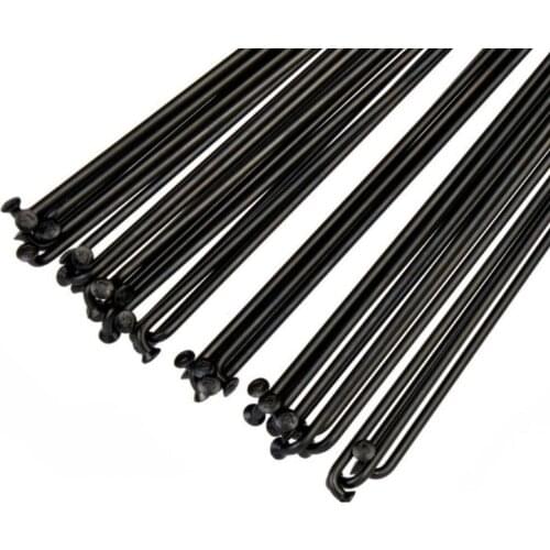Bike Spoke Champion 2.0 Round Spoke J-bend /Straight pull Head Bike Spokes black bicycle Spokes