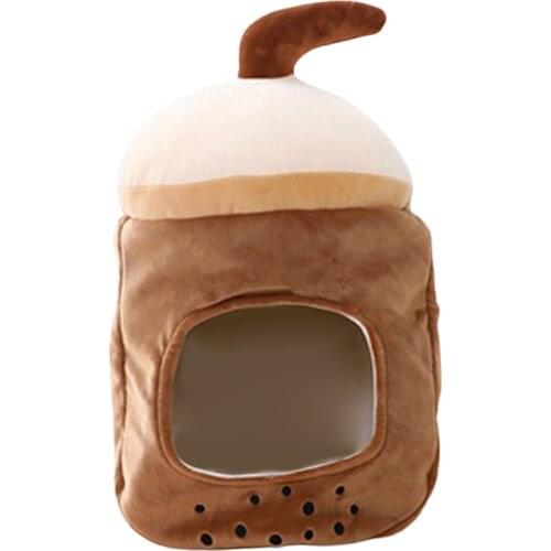 Cozy Bubble Tea Hat Funny Hat Cap for Women Girls, Cosplay Christmas Party Holiday Costume Headdress