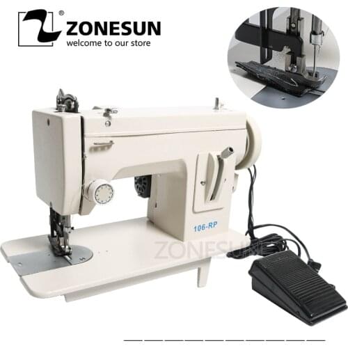ZONESUN 106-RP-straight Household Sewing Machine Fur Leather Fell Clothes Thick Sewing Tool Thick Fabric Material Stitching Tool