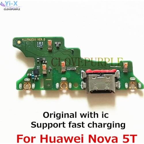 1pcs Original USB Charging Board Dock Connect Flex Cable for Huawei Nova 5T Replacement Parts