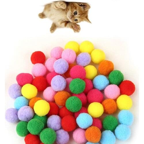 10/20/50/100 pcs Soft Colorful Cat Toy Ball Interactive Cat Kitten Play Toys Candy Color Ball