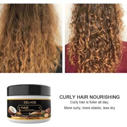 10g/20g/30g/50g Hair Masque Easy-carrying Nourishing Plant Extract Coconut Moisturizing Girl Hair Elastin Masque for Lady