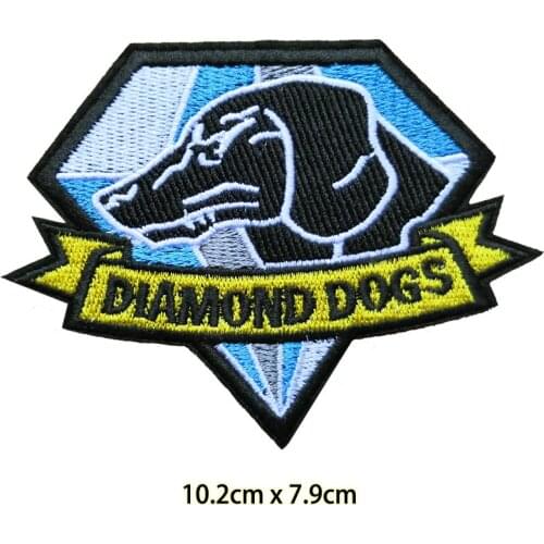 Metal gear solid embroidered iron on patch, Diamond dog game character jacket jean DIY clothing accessories