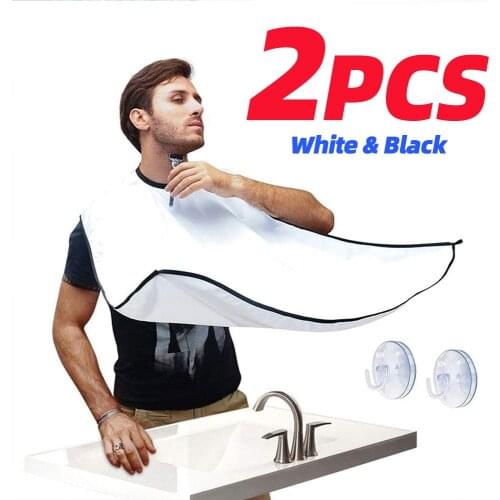 2pcs Beard Catcher Mens Grooming Cape For Shaping And Trimming One Size Fits All - Static And Stick Free Fabric Beard apron