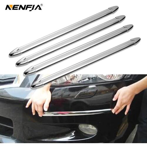 4pcs Car Anti-collision Strip Bumper Protector Anti-rub Bar Accessorries Crash Styling Moulding Protective Corner Guard stickers