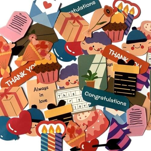 40Pcs korea Salt series small fresh and lovely cartoon waterproof Stickers For Suitcase Skateboard Laptop Luggage Fridge Phone