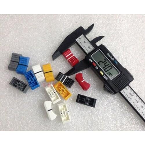 6pcs hole 4mm audio volume adjustment Mixer fader caps / Lighting console potentiometer fader cap Iron handle plastic handle