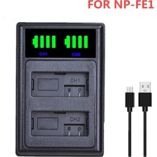 NP-FE1 NP FE1 Battery LED Dual Charger For SONY Cyber-shot DSC-T7 DSC-P2 DSC-P3 DSC-P5 DSC-P9 DSC-P7 DSC-P10 BC-CSDE