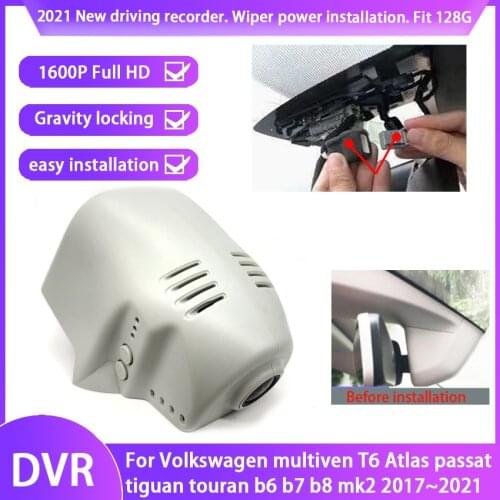 Plug and play Car Video Recorder Dash Cam Camera HD For Volkswagen multiven T6 Atlas passat tiguan touran b6 b7 b8 mk2 2017~2021