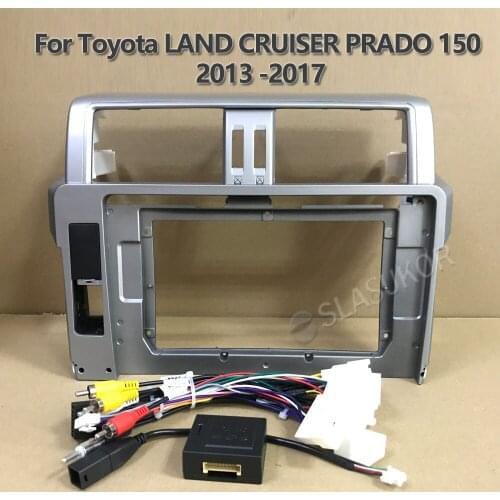 For Toyota LAND CRUISER PRADO 150 2013-2017 10 Inch Wires Board Control CANBUS Work Stereo Panel Dash Installation Frame 2din