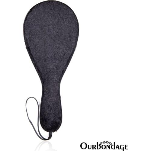 Ourbondage PU Leather Double Side Paddle with Wine Bottle Shape with String for Adult Sex BDSM Spanking Toys For Men Women