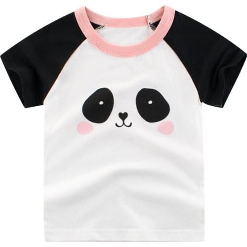 Baby Girl T-shirts Toddler Summer Short Sleeve Cotton Cartoon Printing Tees Kids Casual Tops Children Outwear Clothing