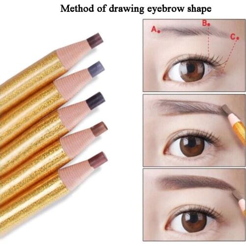 1pcs Microblading Eyebrow Pencil Longlasting Waterproof Eye brow Pencils Easy to Wear Cosmetic Beauty Tool for Tattoo Supplies