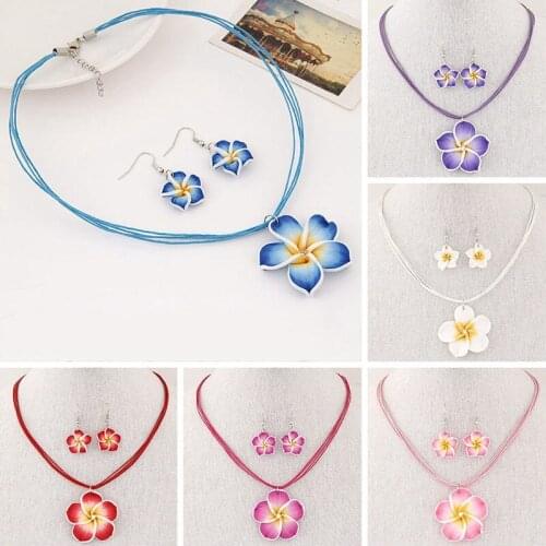 1 Set Fashion Flower Enamel Jewelry Set 6 Colors Jewelry Sets For Women To Choose