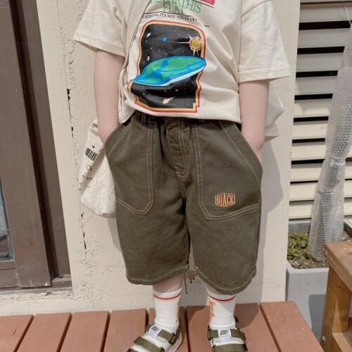 2-9 Y Baby Boys Short Pants 2021 New Kids Korean Fashion Cargo Shorts Casual Loose Cotton Summer Pants for Boy Childrens Shorts